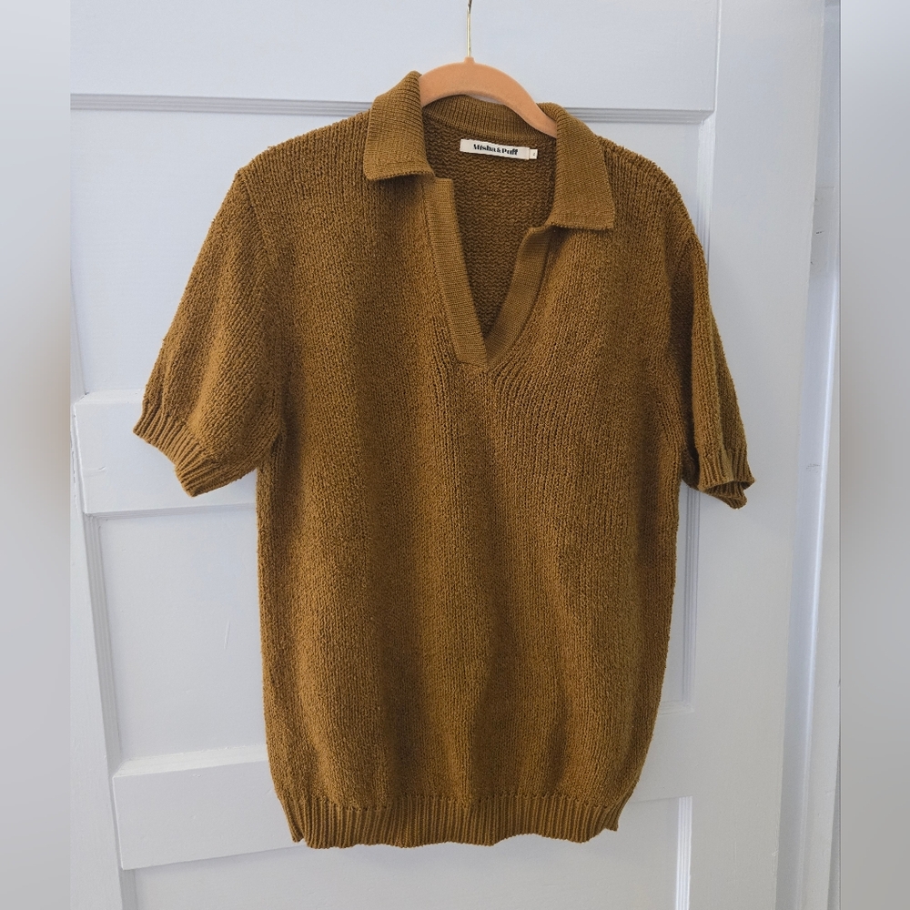 Misha And Puff Brown V-Neck Sweater
